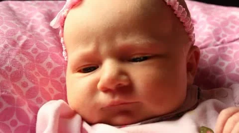 Close up Baby Face Stock Footage 9860075