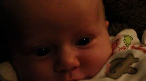 Close up of a baby face Stock Footage 10590288