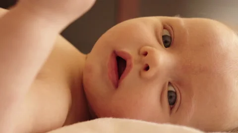 Close up of baby face. Stock Footage 43673660