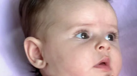 Close Up of a Baby Head Stock Footage 21226033