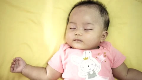 Close up Baby in sleeping Stock Footage 146263215
