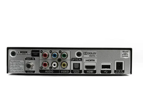 Close up back of dvd player Stock Photos