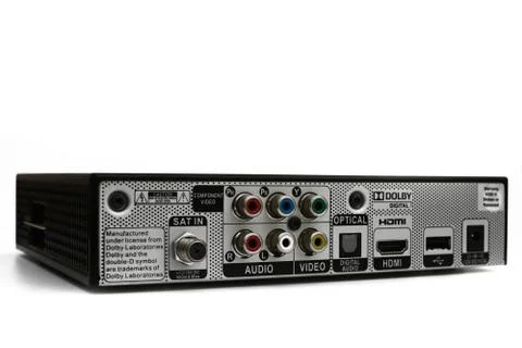 Close up back of dvd player Stock Photos