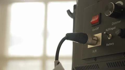 Close up of the back of a light panel used for video production. Stock Footage 99427501