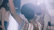 Close-Up Back View Happy Young African Woman Dancing With Friends At Multiethnic Stock Footage