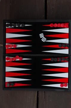 Close-up of a backgammon table Stock Photos