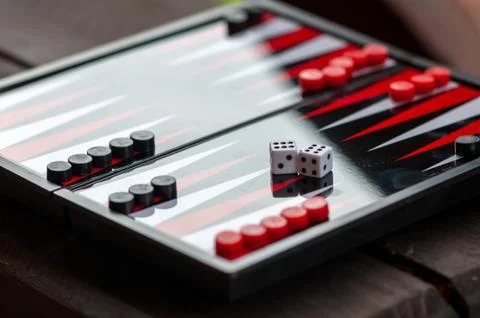 Close-up of a backgammon table Stock Photos