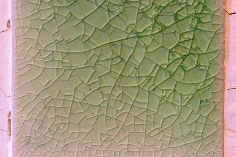 Close up to background and texture of stretch marks cracked on emerald gree.. Foto stock