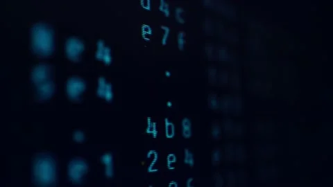 Close up background of a hacker monitor with programming code. 库存影片 165622102