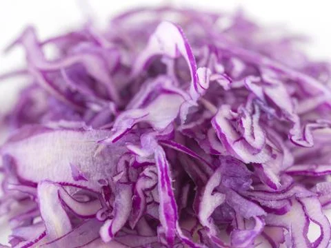 Close up background isolated a bunch of silky purple cabbage, Cabbage cut int Stock Photos