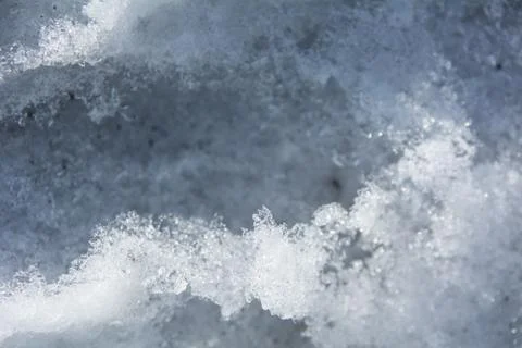 Close-up background of melted snow Stock Photos
