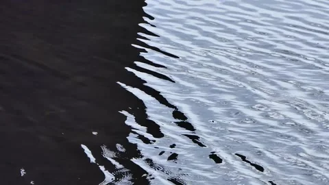 Close-up background with wavy dark water Video stock 238680982