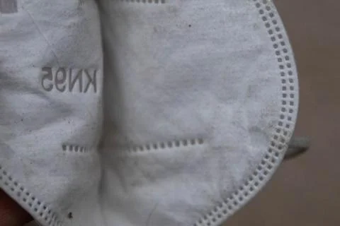 Close up of a backside view of a mask KN95 Stock Photos
