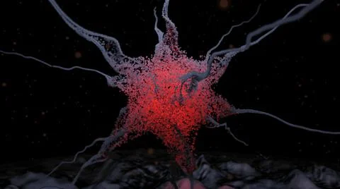 Close-up of bacteria and viruses or dust. Illustrazione stock