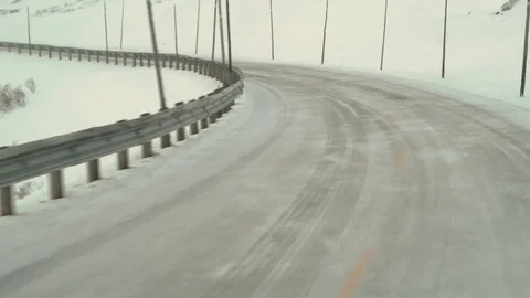 Close up. Bad winter road Video stock 78158853