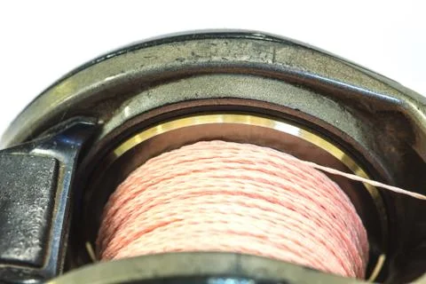 Close up Baitcasting reel Foto stock