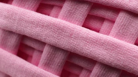 Close up of a ball of cotton knitting thread, rotation in circle. Stock Footage 234119801