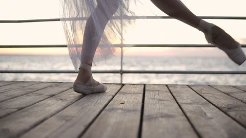 Close up of a ballet dancer's feet as Stock Video Pond5