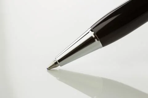 Close up ballpoint pen with shadow Stock Photos