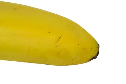 Close up of Banana's tip side on White background Stock-Fotos