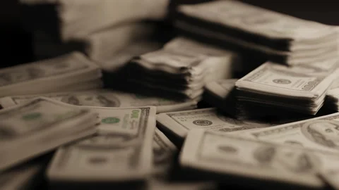 Close up banknote dollar Stock Footage 254657926