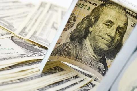 Close up of banknote Stock Photos