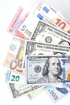 Close up of banknote Stock Photos