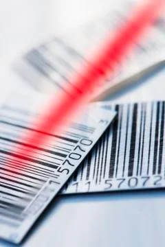 Close up of bar codes, studio shot Foto stock