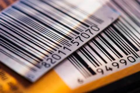 Close up of bar codes, studio shot Stockfoto's