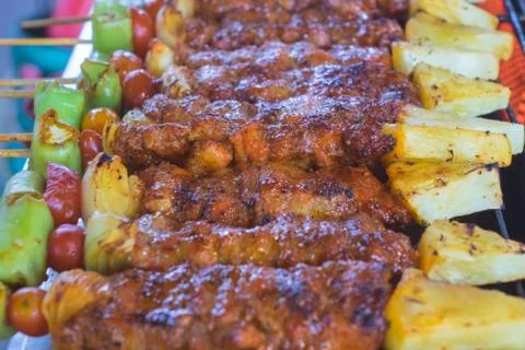Close up Barbecue Stock Photos