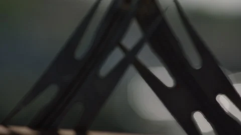 Up close of barbed wire Stock Footage 106587989