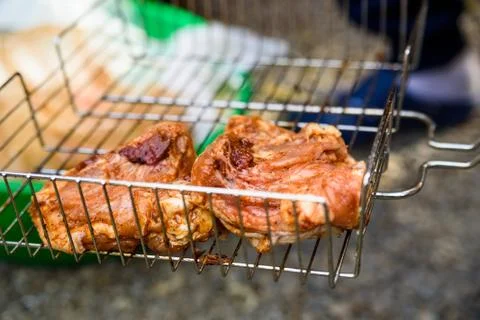 Close-up barbeque grill Stock Photos