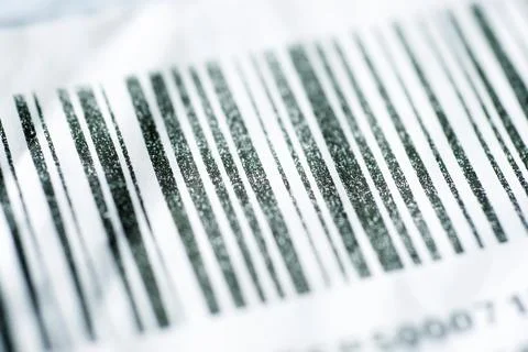 Close-up of a barcode printed on paper Foto stock