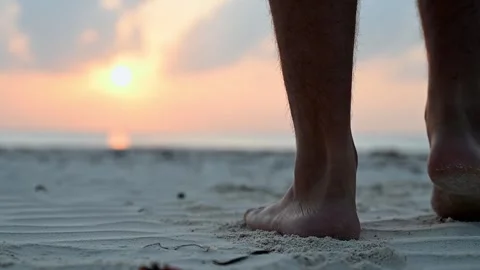 Close-up of the bare feet of a young men... | Stock Video | Pond5