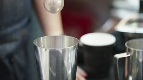 Close up of barista hands making Video stock 164817250