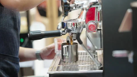 Close up of barista hands making Video stock 164817673