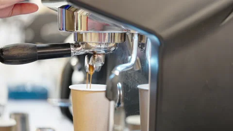 Close up of barista hands making Video stock 164820107