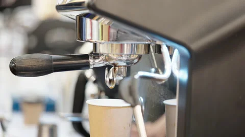 Close up of barista hands making Video stock 164820997