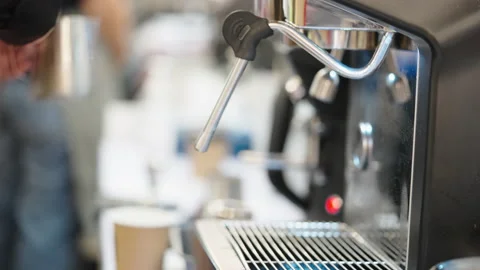 Close up of barista hands making Video stock 164821813