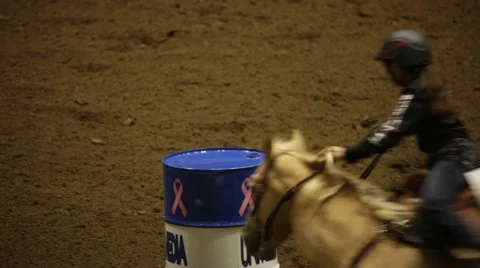 Close up of Barrel Racer Stock Footage 50143111
