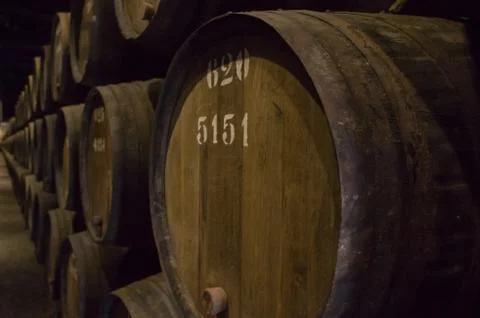 Close up of a barrel stack Stock Photos