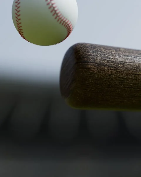 Close-up of Baseball Bat hitting ball	 Видео 328321700