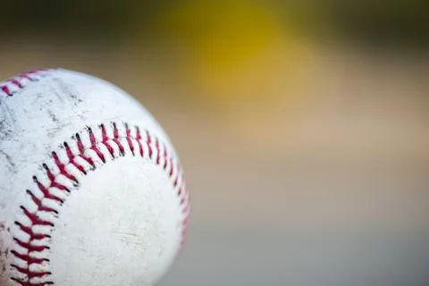 Close up baseball with copy space Stock Photos