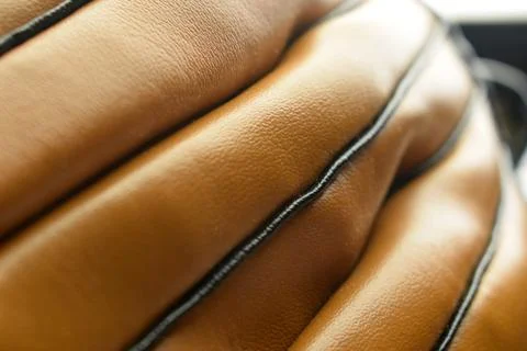Close up on a baseball glove Stock Photos
