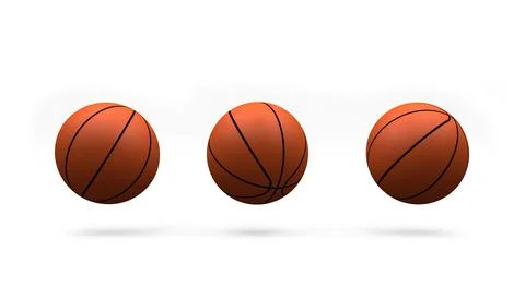Close up basketball with different side 库存插图