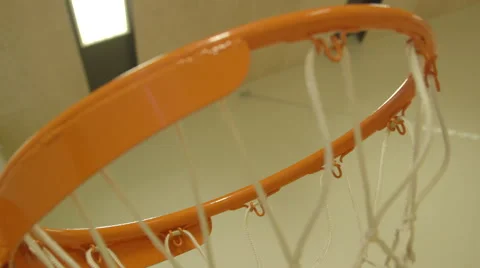 Close up of a basketball dunk Stock Footage 48171410