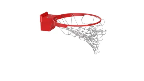 Close up of a basketball falling through the net of the hoop for a swoosh Stock Footage 251793866