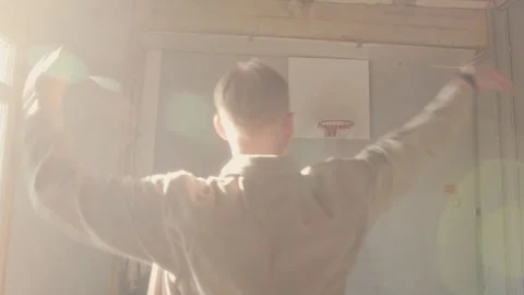 Close-Up of Basketball Scoring Inside Indoor Court Video stock 308369178