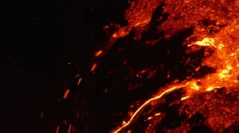 Close-up of Batch of pig iron at melting point Stock Footage 50412188