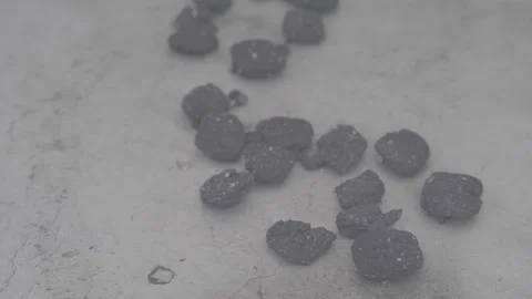 Close up of BBQ coals on roof Stock Footage 250351433